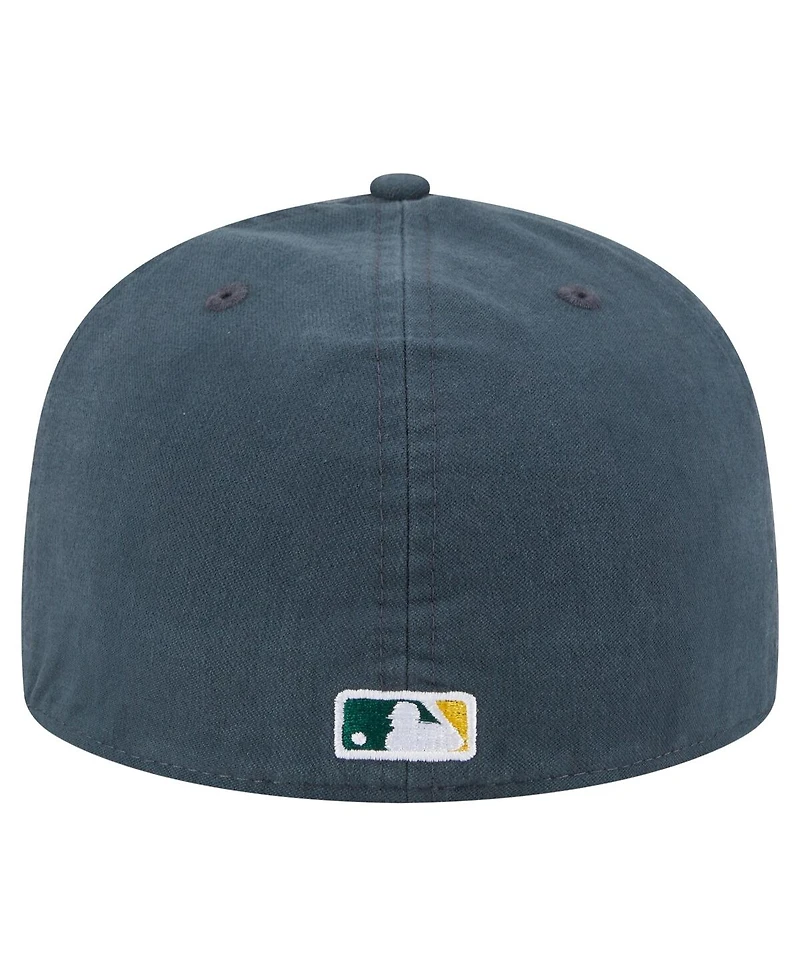 New Era Men's Dark Green Athletics Championship Side Flag A-Frame 59FIFTY Fitted Hat