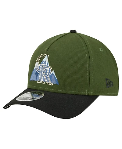 New Era Men's Dark Green Colorado Rockies City Feature 9FORTY A-Frame Adjustable Hat