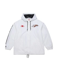 Mitchell & Ness Men's White Cincinnati Bengals Vintage Logo Coaches Full-Snap Hoodie Jacket