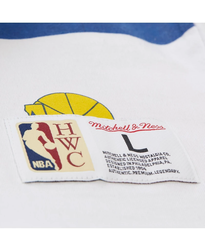 Mitchell & Ness Men's and Women's White Golden State Warriors Hardwood Classics Vintage Team Origins Premium T-Shirt