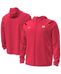 Under Armour Men's Red Maryland Terrapins Unstoppable Performance Fleece Hoodie Half-Zip Jacket