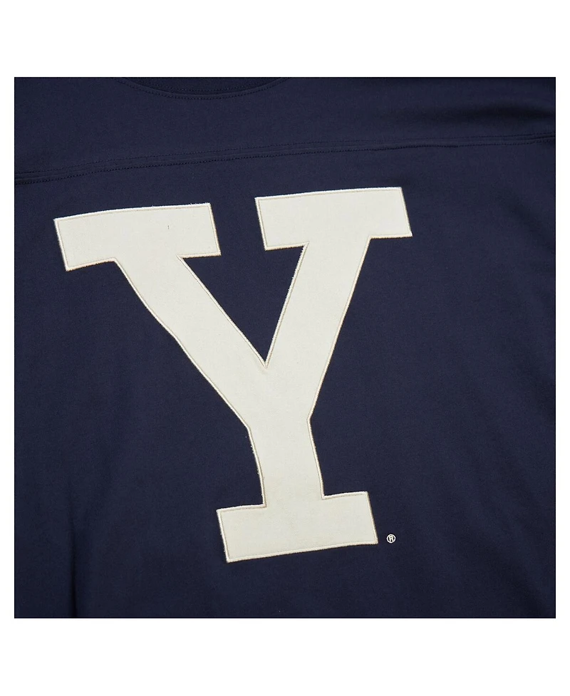 Mitchell & Ness Men's Navy Yale Bulldogs Vintage Logo Heavyweight Yoke T-Shirt