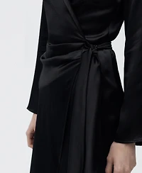 Mango Women's Wrap Midi Dress