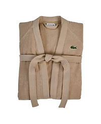 Lacoste Home Logo Patch 100% Cotton Pique Bath Robe