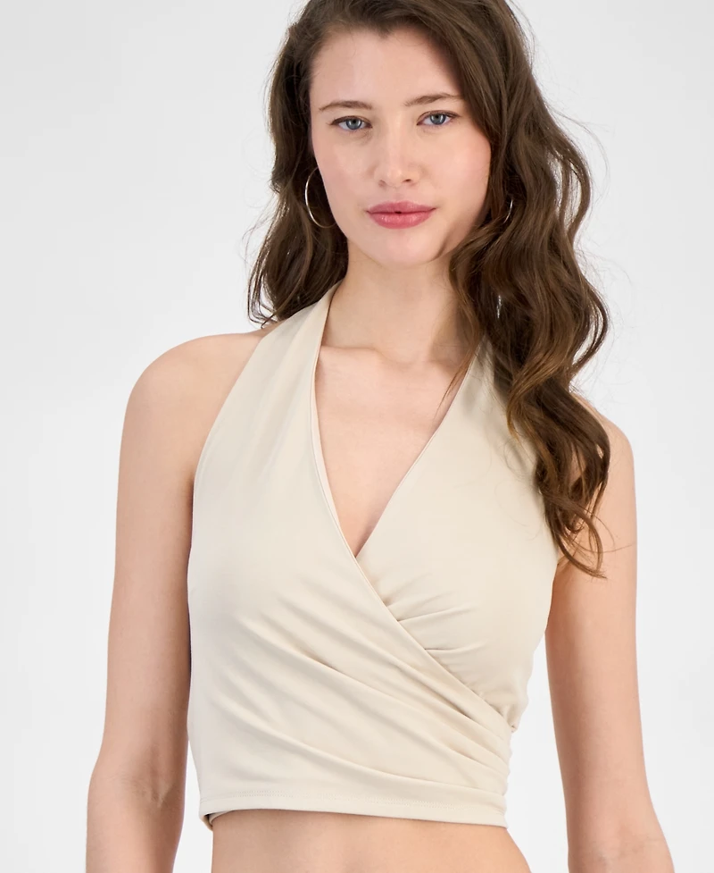 Guess Women's Kenzie Crossover Halter-Neck Top