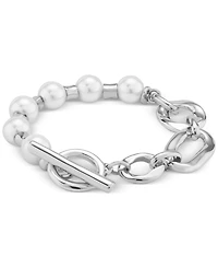 UNOde50 Different Links and Cultivated Pearl Metal Alloy Bracelet
