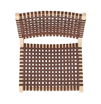 Luna Leather Woven Accent Chair
