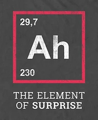 Design By Humans Men's Ah The Element Of Surprise Funny Gift Idea Short Sleeve T-Shirt