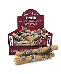 Dental Chew Stick: Beef Collagen Wrapped w/ Fish - 8"