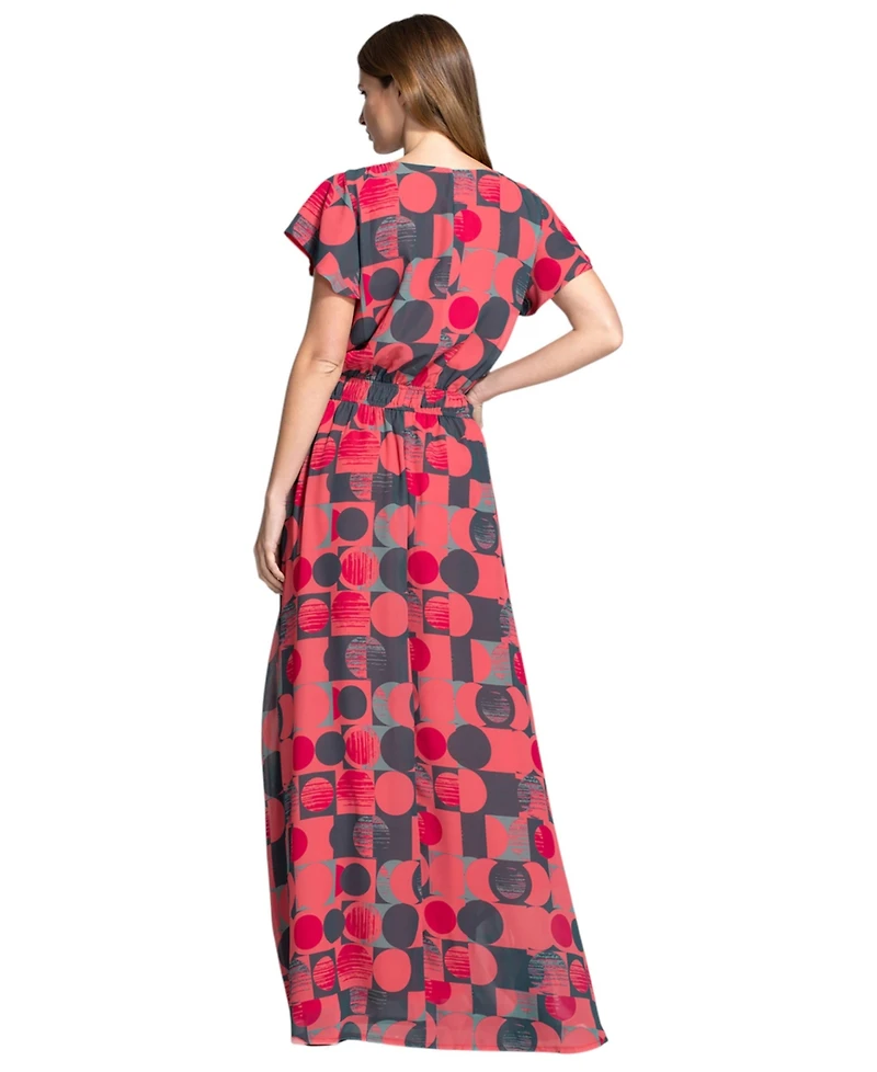 HotSquash London Women's Chiffon Wrap Top Maxi Dress