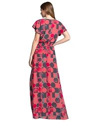 HotSquash London Women's Chiffon Wrap Top Maxi Dress