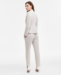 Kasper Womens Seamed Jacket Cowlneck Top Slim Leg Pants
