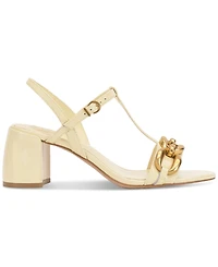 Vince Camuto Women's Chirie Chain T-Strap Block-Heel Sandals