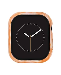 Anne Klein Women's Peach Marbleized Acetate Protective Band Case for Apple Watch 41mm