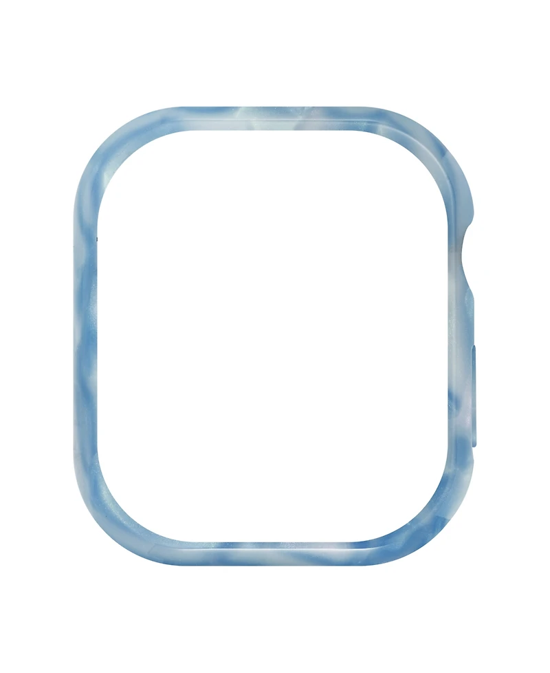 Anne Klein Women's Light Blue Marbleized Acetate Protective Band Case for Apple Watch 40mm