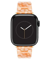 Anne Klein Women's Peach Marbleized Acetate Bracelet Band for Apple Watch 10 38/40/41mm