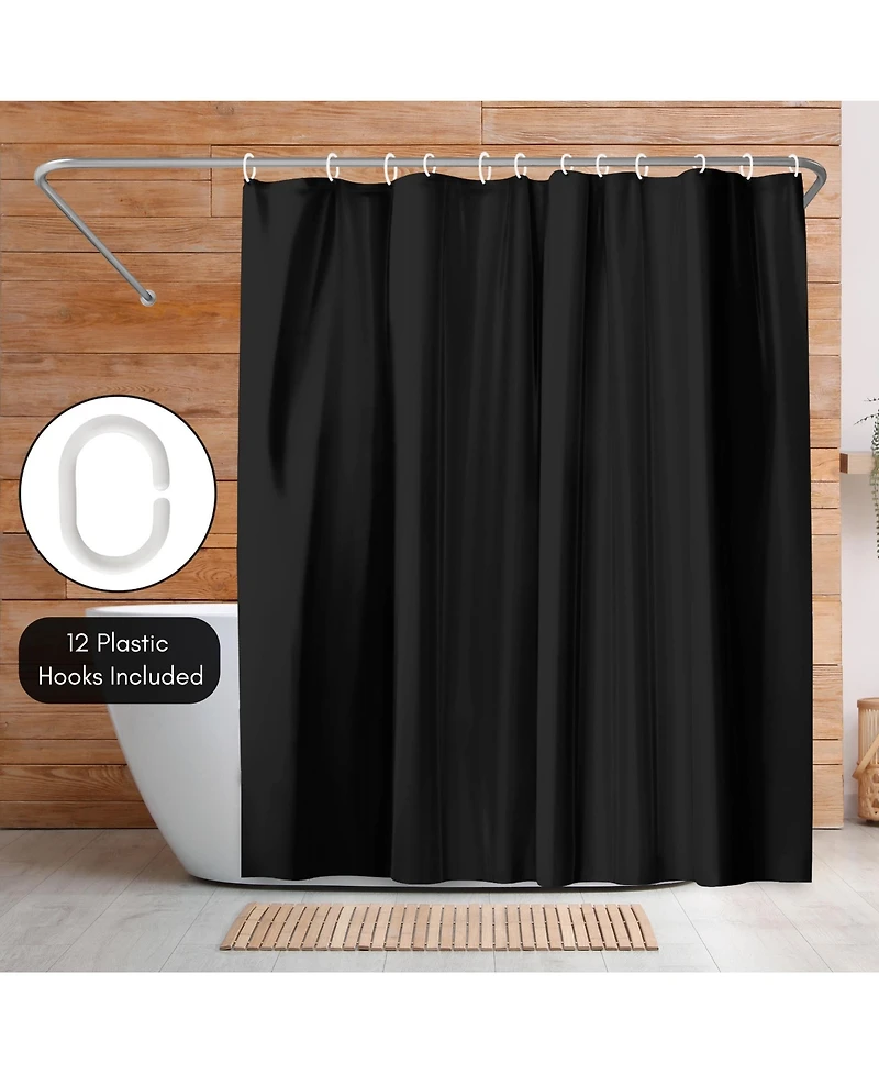 Americanflat 71x74 Solid Shower Curtain - Water Resistant