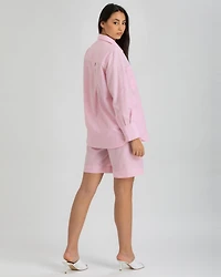 Pietro Brunelli Milano Women's Classic Fit Linen-Blend with Pockets Dafne Blouse