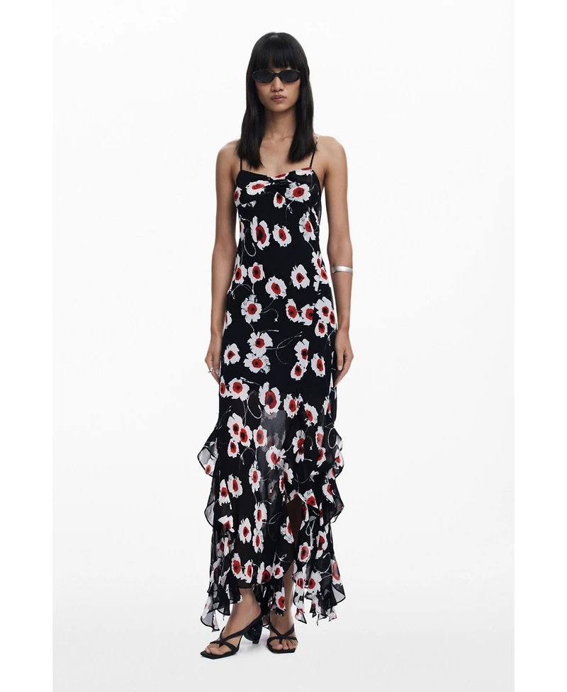 Desigual Women's Poppy ruffle midi dress