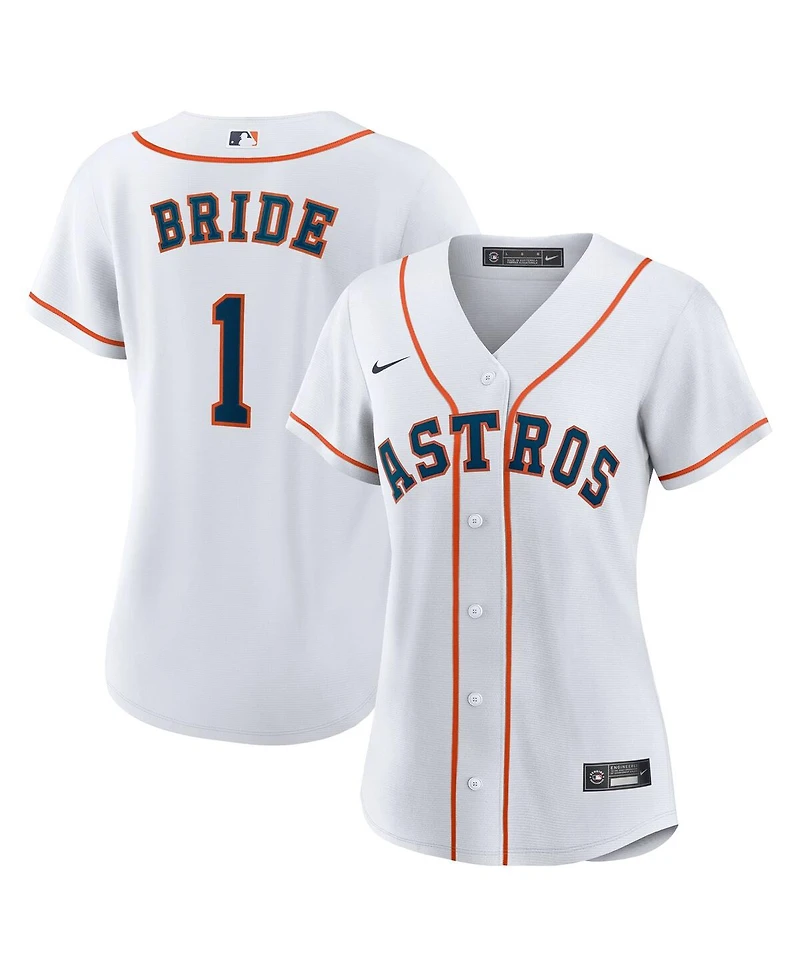 Nike Women's White Houston Astros 1 Bride Home Replica Jersey