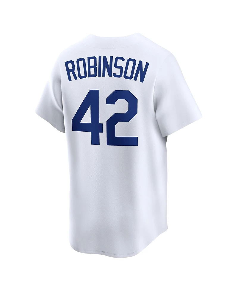 Nike Men's Jackie Robinson White Brooklyn Dodgers Throwback Cooperstown Collection Limited Jersey