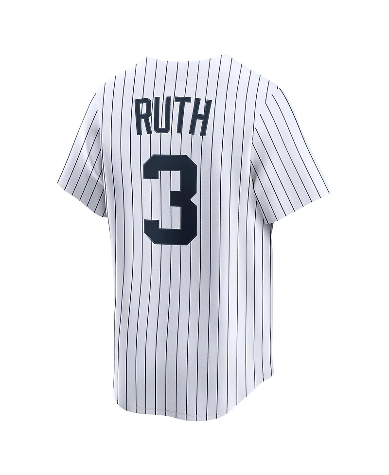 Nike Men's Babe Ruth White New York Yankees Throwback Cooperstown Collection Limited Jersey