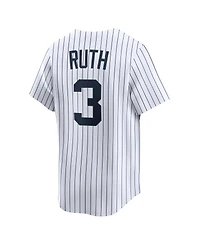 Nike Men's Babe Ruth White New York Yankees Throwback Cooperstown Collection Limited Jersey