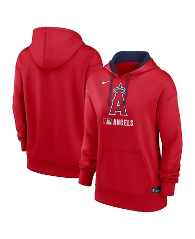 Nike Women's Red Los Angeles Angels Authentic Collection Performance Pullover Hoodie