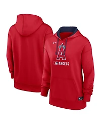 Nike Women's Red Los Angeles Angels Authentic Collection Performance Pullover Hoodie