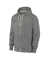 Nike Men's Charcoal Los Angeles Angels Authentic Collection Travel Performance Full-Zip Hoodie