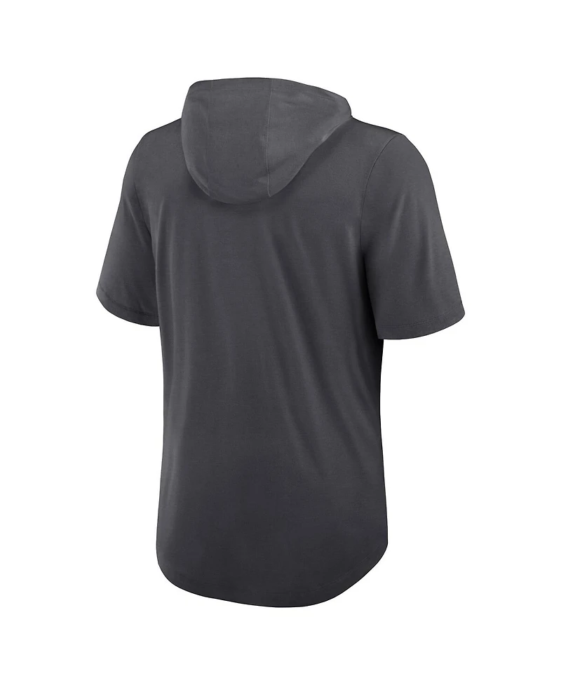 Nike Men's Anthracite Chicago Bears Tri-Blend Performance Hoodie T-Shirt