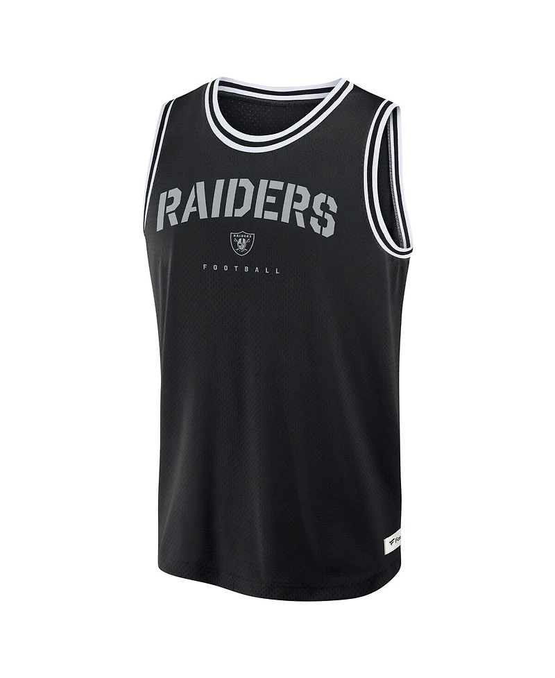 Fanatics Men's Black Las Vegas Raiders Elements Future Ground Jersey Tank Top