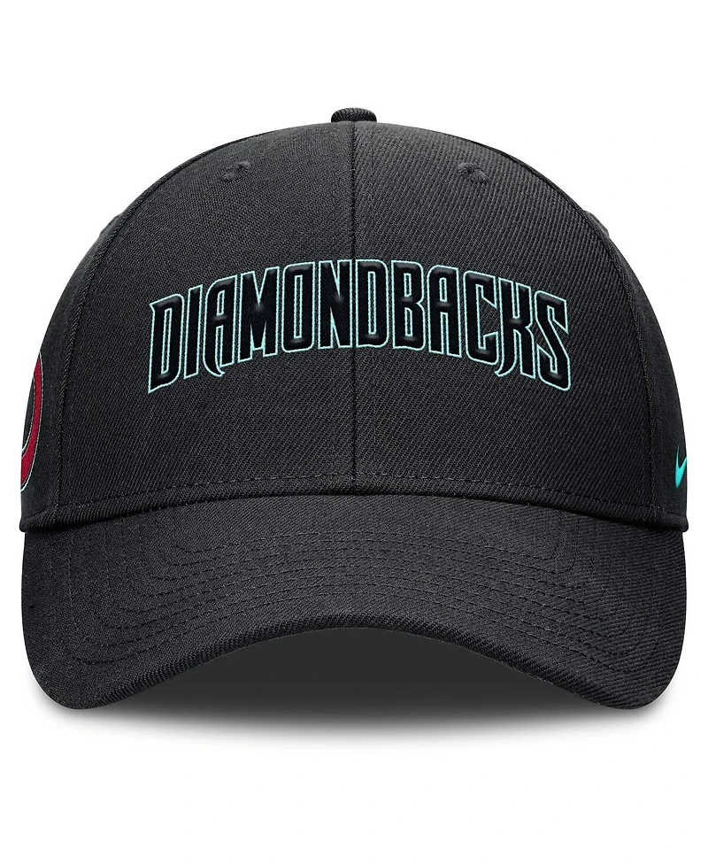 Nike Men's Black Arizona Diamondbacks Rise Gaberdine Adjustable Hat
