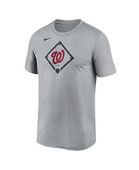 Nike Men's Heather Gray Washington Nationals Icon Legend Performance T-Shirt