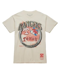 Mitchell & Ness Men's Cream Texas Rangers Cooperstown Collection Crown Jewels T-Shirt