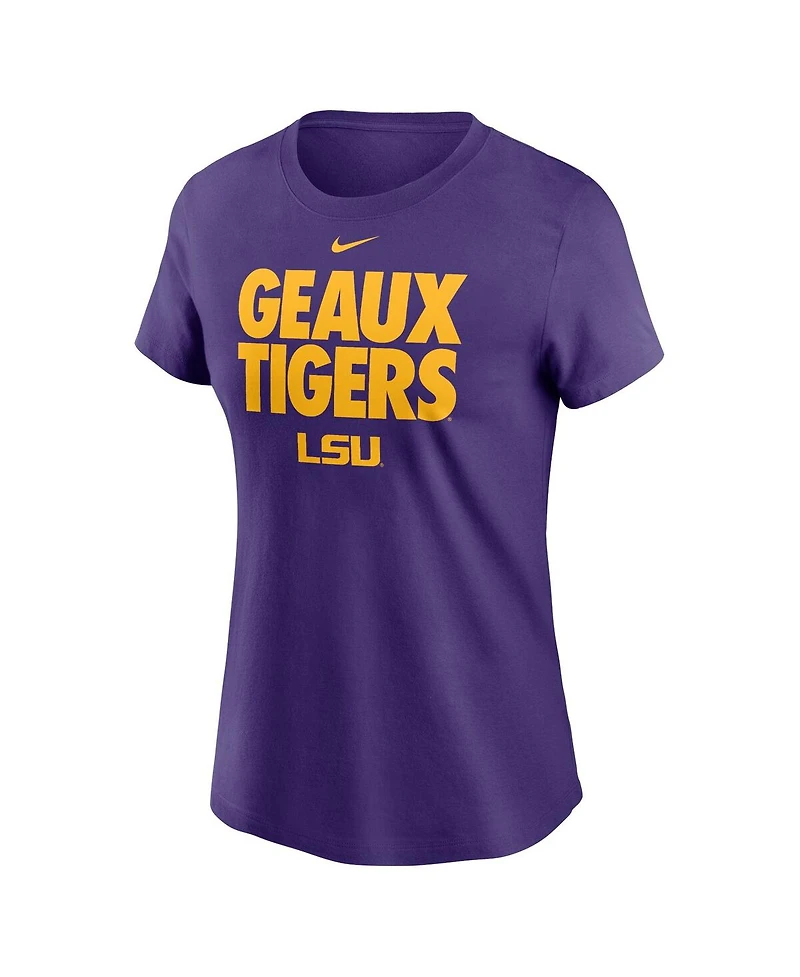 Nike Women's Purple Lsu Tigers Local Ultimate Chant T-Shirt