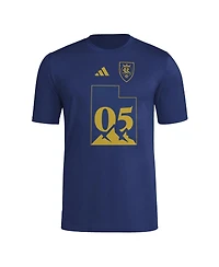 Adidas Men's Navy Real Salt Lake 2025 Jersey Hook Aeroready T-Shirt