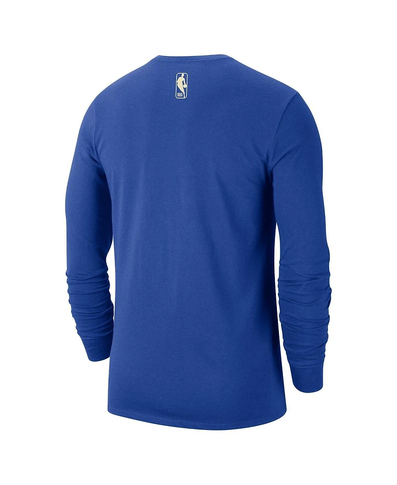 Nike Men's Royal Milwaukee Bucks 2024/25 City Edition Essential Logo Long Sleeve T-Shirt