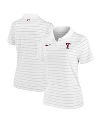 Nike Women's White Texas Rangers Authentic Collection Victory Performance Polo Shirt