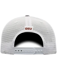 Top of the World Men's Gray/White Oregon State Beavers Victory Baseline Trucker Adjustable Hat