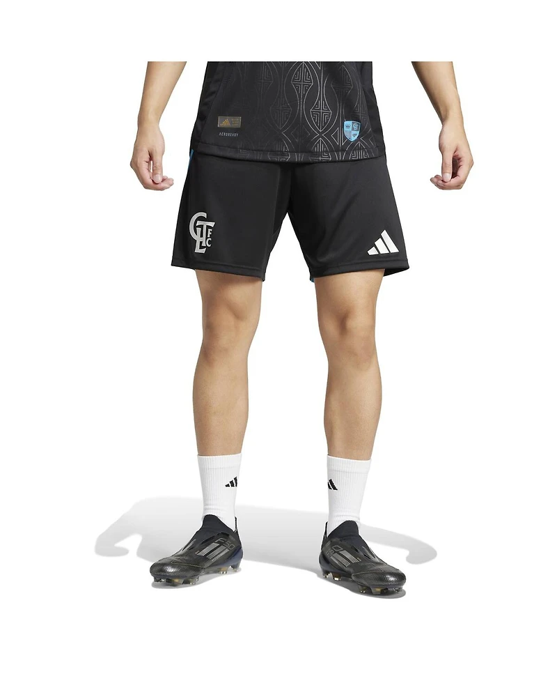 Adidas Men's Black Charlotte Fc Away 2025 Fortress Kit Authentic Shorts