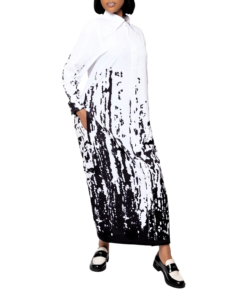 Dai Moda Women's Bali Tide Print Maxi Dress
