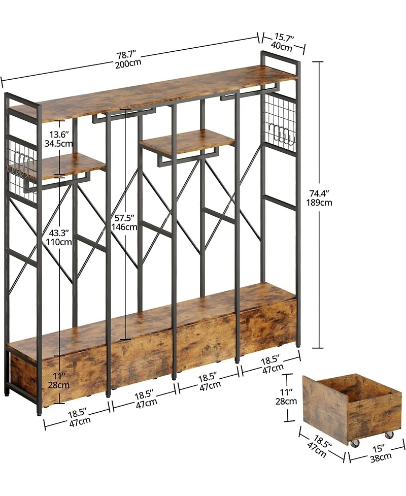 Garment Racks and Storage Shelves, Heavy Duty Clothes Rack