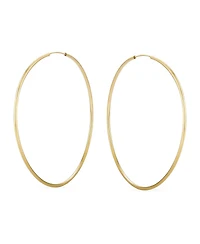 Bling Jewelry Timeless Minimalist Endless Continuous Lightweight Simple Thin 2-3mm Tube Hoop Earrings Gold Plated Finish 1.75,2