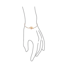 Bling Jewelry Delicate Garden Flower Open Rose Slide Bolo Style Bracelet Rose Gold Plated .925 Sterling Silver Adjustable