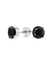 Bling Jewelry Cubic Zirconia Stud Earrings Screwback Gold Plated Sterling Silver