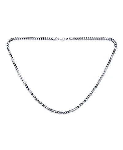 Bling Jewelry Heavy Curb Wheat Link Foxtail Solid Chain Necklace Gold Plated Stainless Steel 5mm