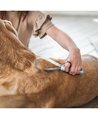 Ocean Plastic by Pt Blue Pet Deshedding Blade, Eco-Friendly Grooming Tool for Dogs and Cats