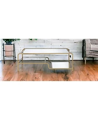 Minimalist Glass and Metal Coffee Table – Elegant and Functional