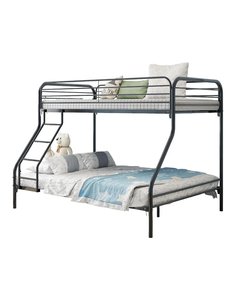 Industrial Heavy Duty Metal Bunk Bed for Small Spaces with Durable Steel Frame